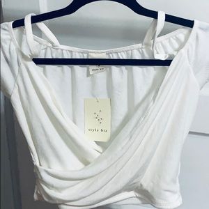 Cross Front, Off-Shoulder Crop Top